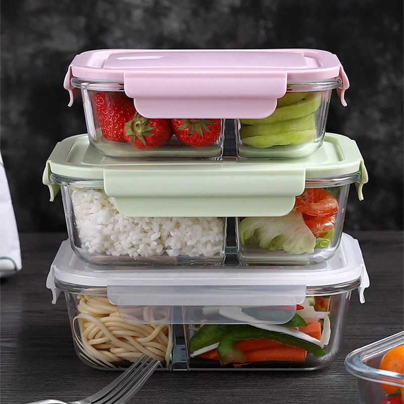 Meal Prep Glass Containers Oven Safe - Glazen lunchbox Verzegelde vershouddoos met deksel