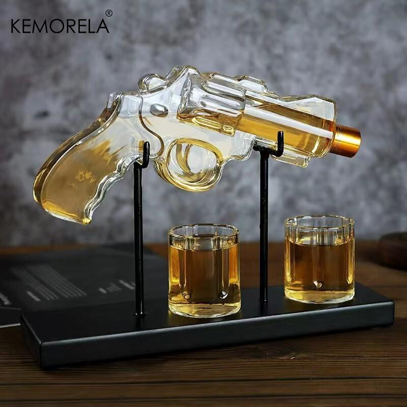 Glass Container Set - KEMORELA Revolver Glazen Karaf Whisky Glas