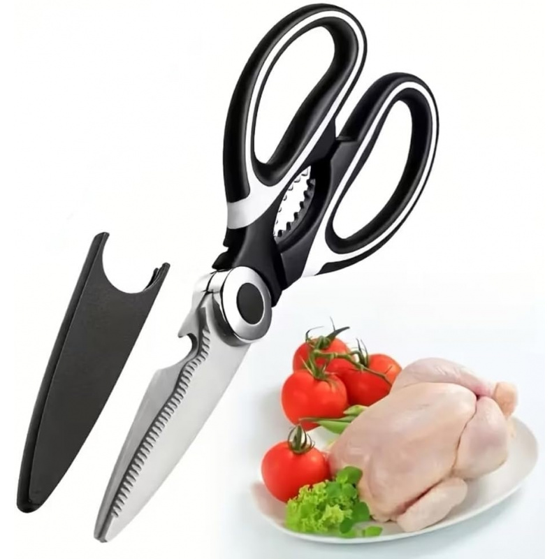 Meal Prep Chicken - Roestvrijstalen keukenschaar Multifunctioneel Scherpe messen Ergonomische