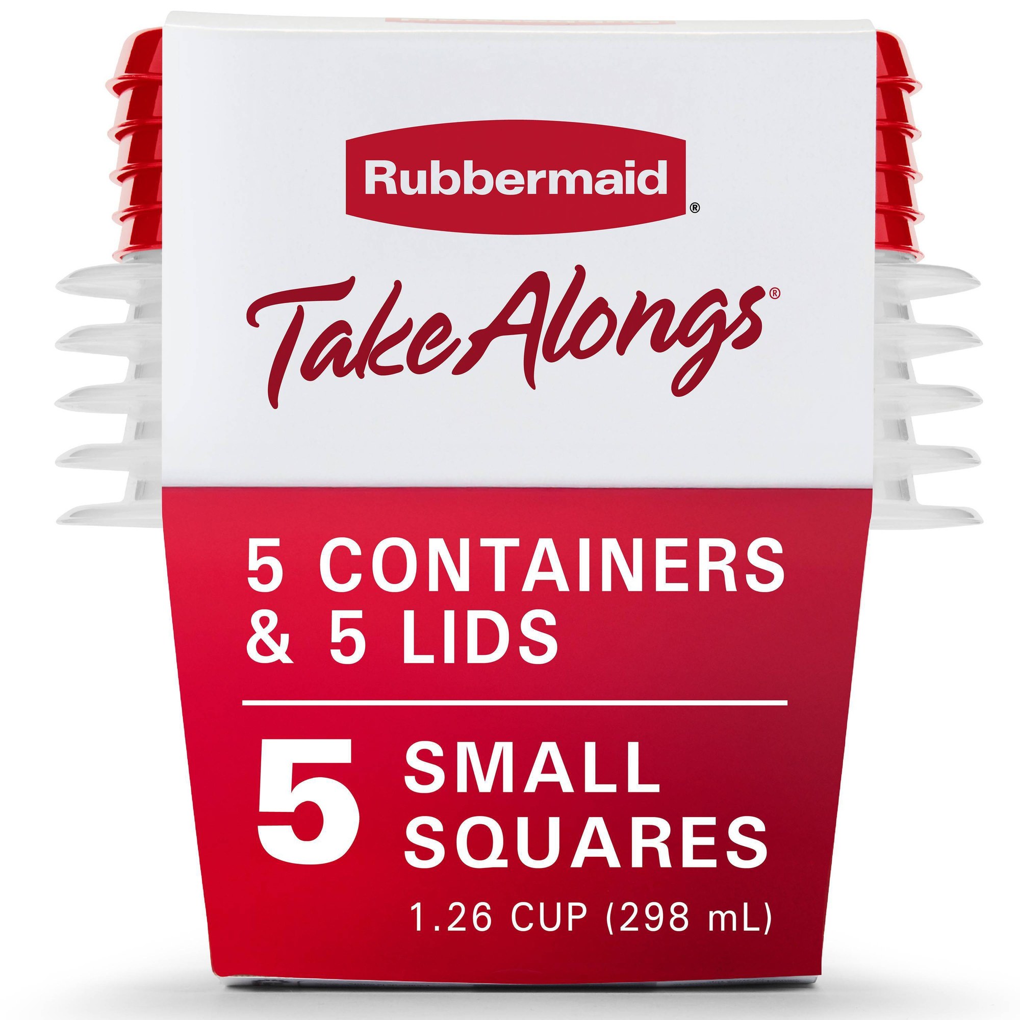 Meal Prep Container - 5 stuks voedselopslagcontainers met rood deksel,