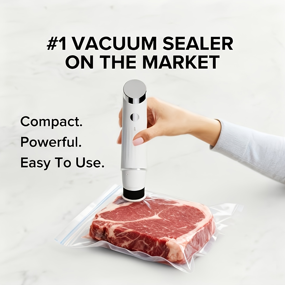Meal Prep Kit - Handzame oplaadbare vacuümsealset, draagbare vacuümsealer, one-touch