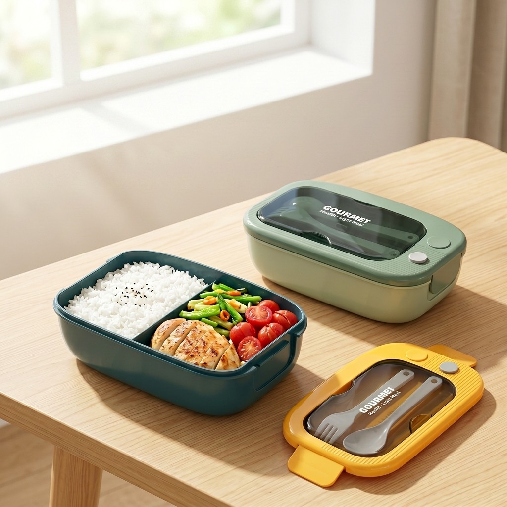 Meal Preparation - Microgolfbestendige plastic bento box met 2