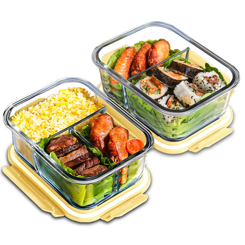 Meal Prep Glass Containers Oven Safe - Glazen bewaardoos van hoog borosilicaatglas, hittebestendig,