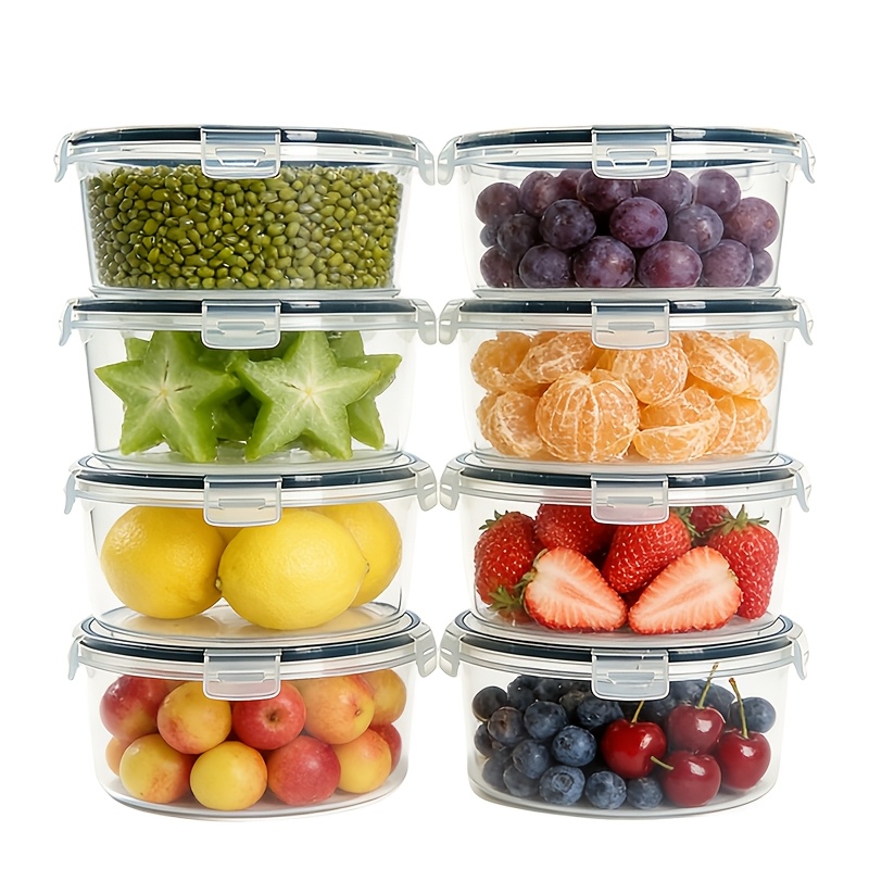 Meal Preparation - 2/4/6/8 Stuks Ronde Vershoudbox Set Herbruikbare