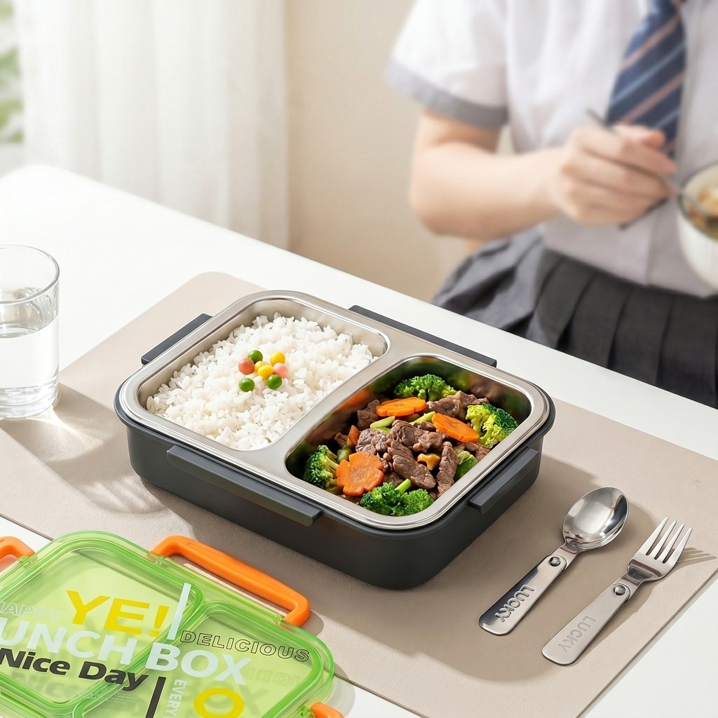 Meal Preparation - Microgolfbestendige 304 roestvrijstalen bento lunchbox met