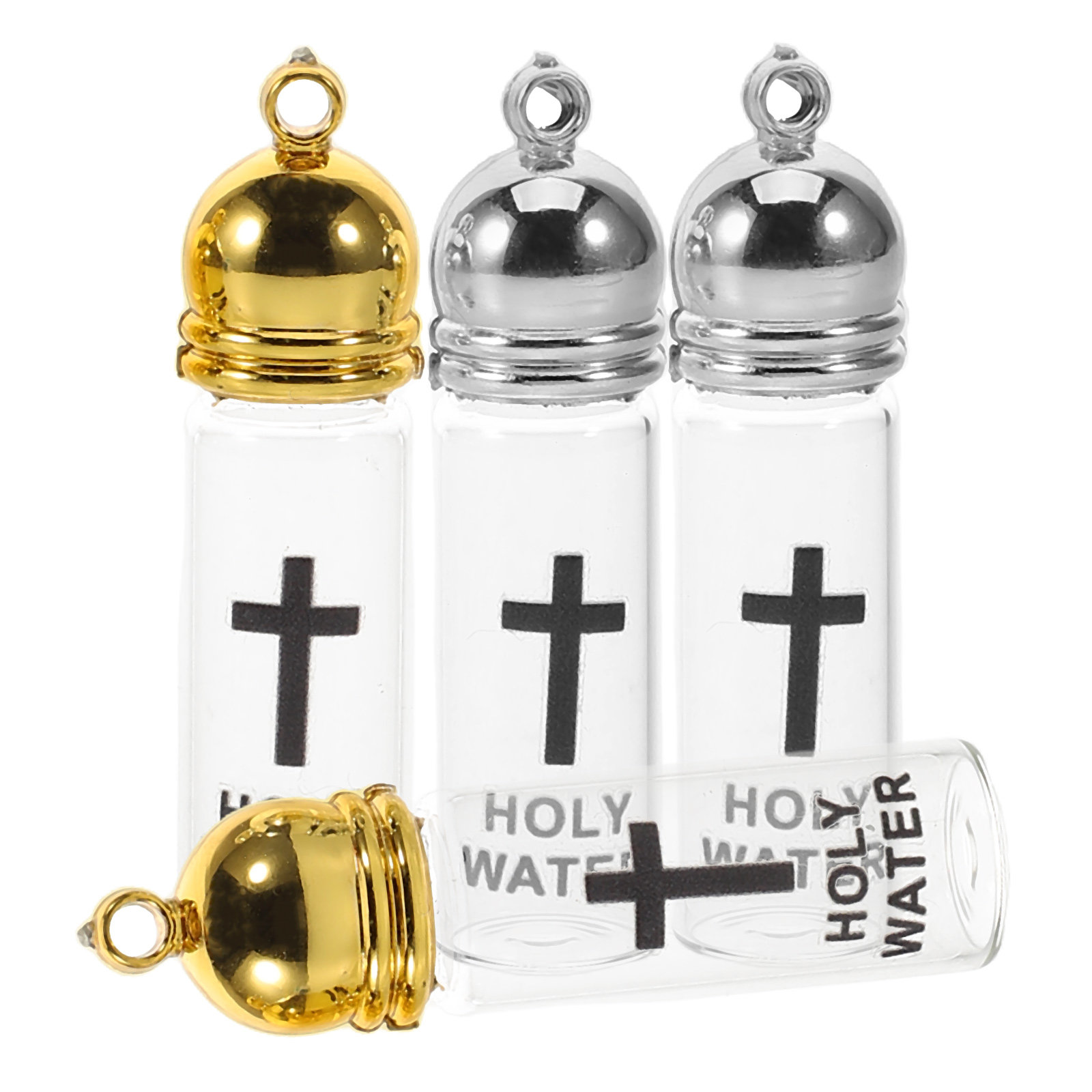 Glass Container Set - 4 stuks heilige waterflessen glas christelijk