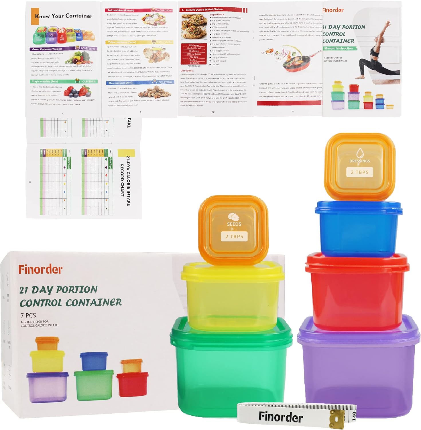 Meal Prep Kit - 7 stks 21 Dagen Portie Controle
