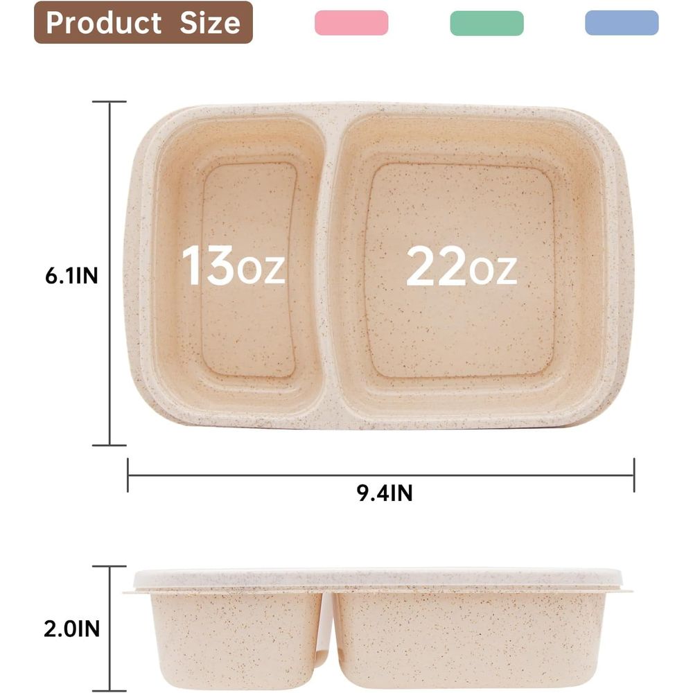 4-pack Bento lunchbox, 2-delig - Meal Prep Container recensie en prijs
