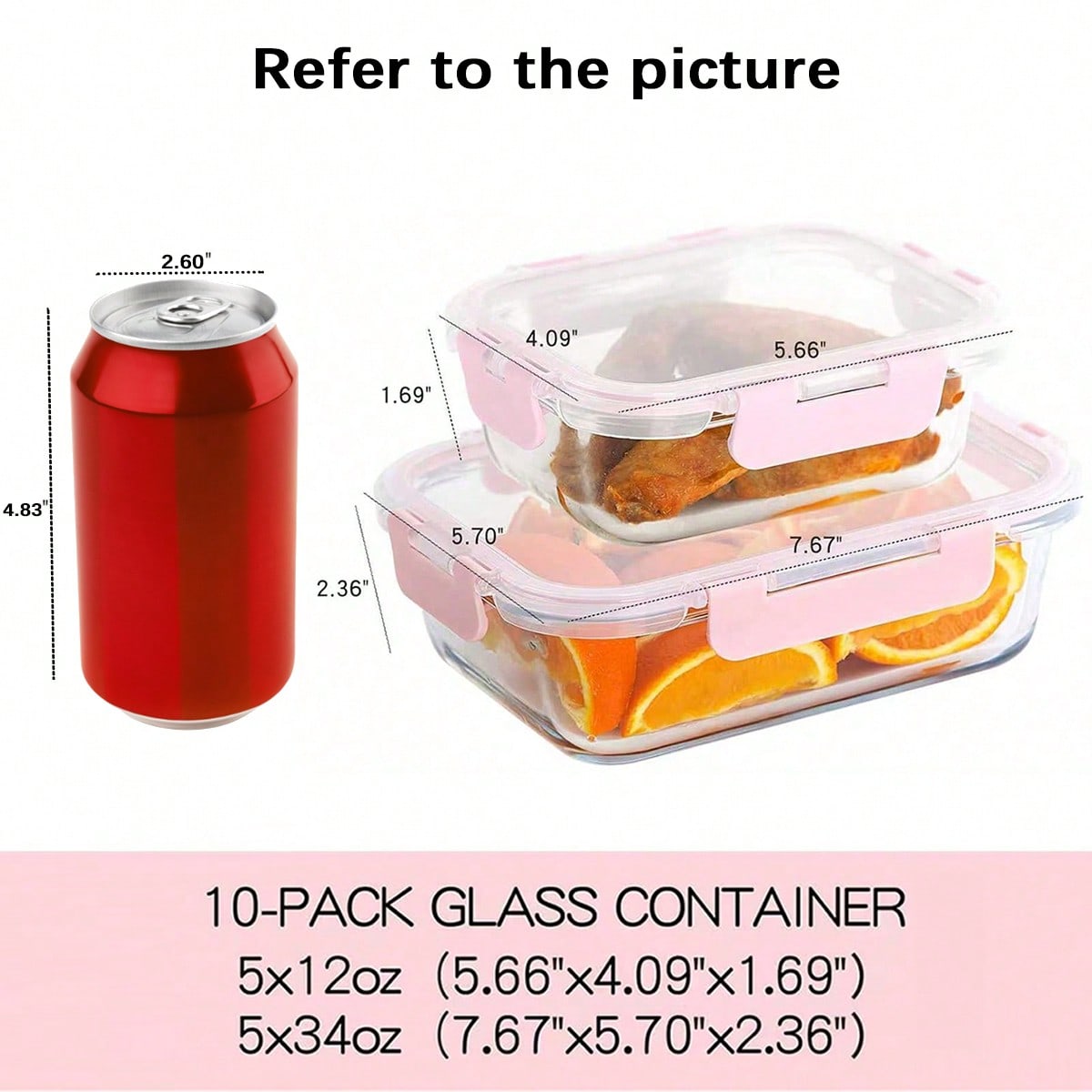 10-delige set glazen voedselvo - Meal Prep Glass Containers Oven Safe recensie en prijs