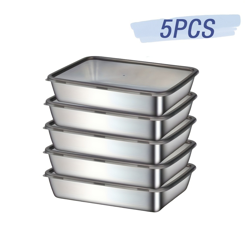 5-delige roestvrijstalen voeds - Meal Prep Containers Xl recensie en prijs