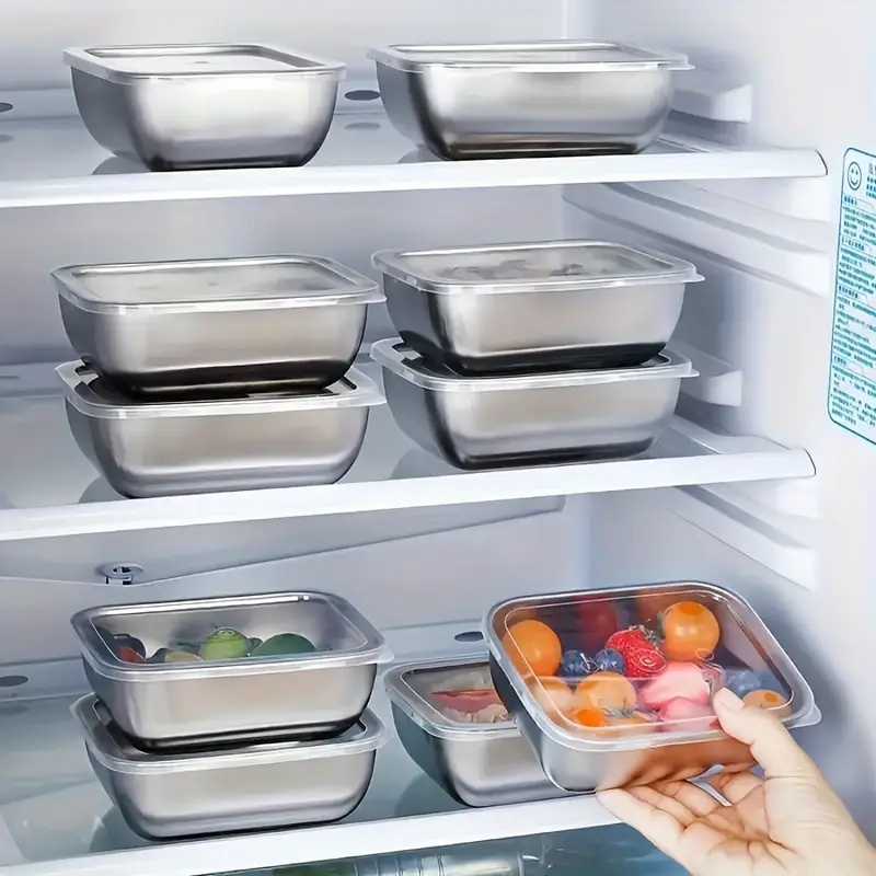5-delige roestvrijstalen voeds - Meal Prep Containers Xl recensie en prijs