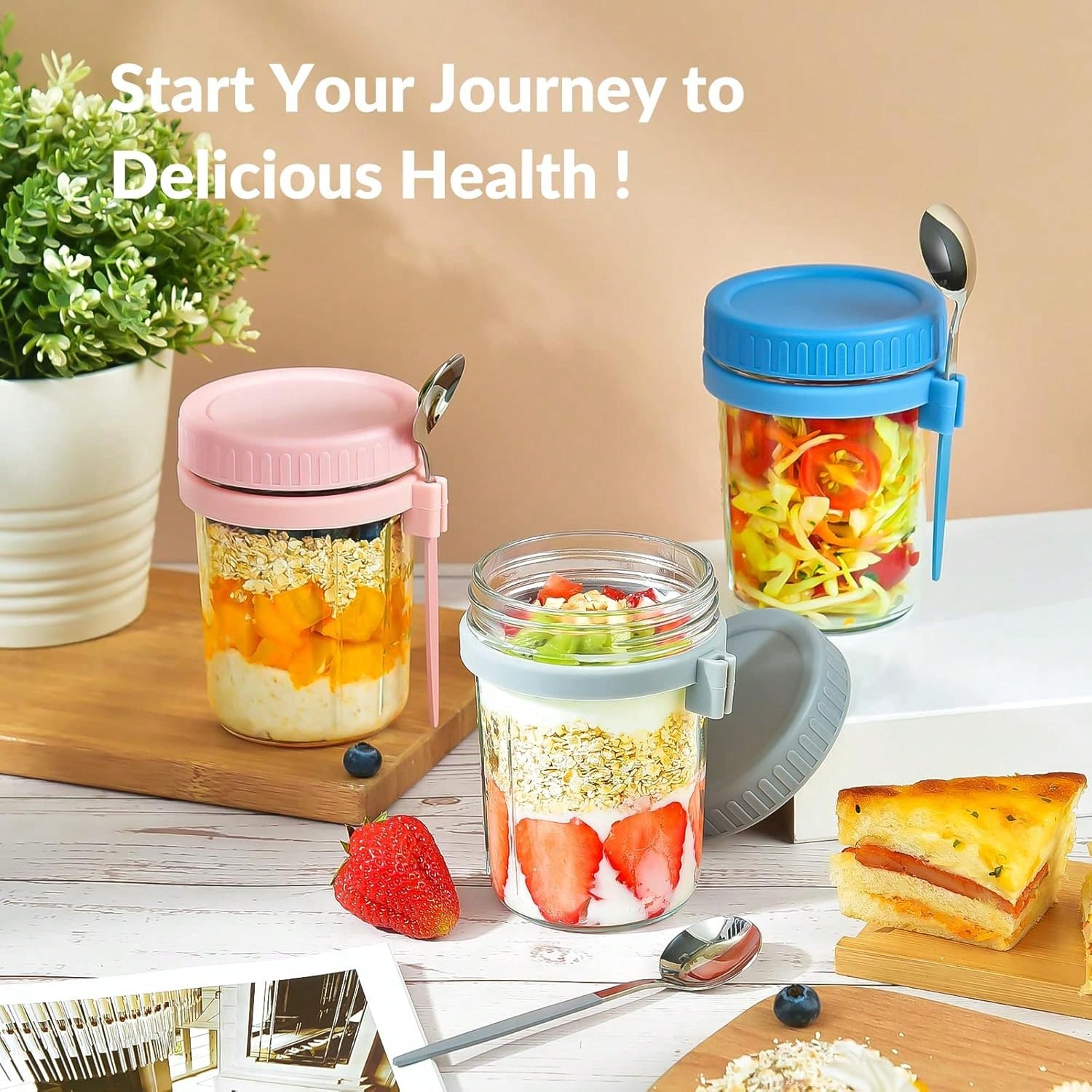 4-pack Overnight Oats containe - Meal Prep Kit recensie en prijs