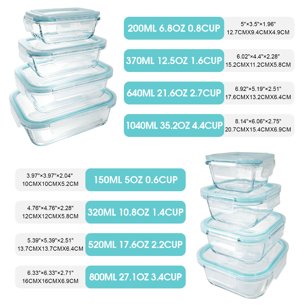 Glazen voedselbewaarcontainers - Meal Prep Kit recensie en prijs
