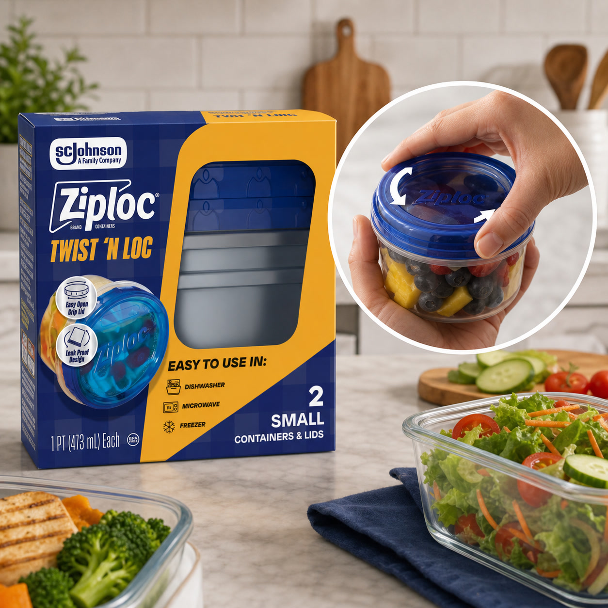 2-delige kleine voedselcontain - Meal Prep Container recensie en prijs