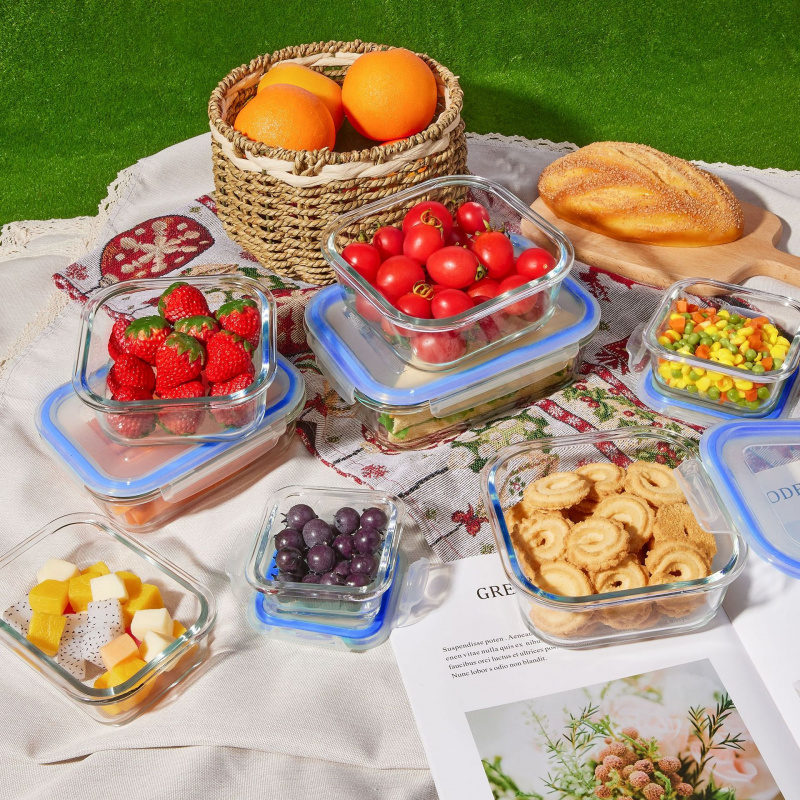 8-delige verzegelde glazen voe - Meal Prep Glass Containers Oven Safe recensie en prijs