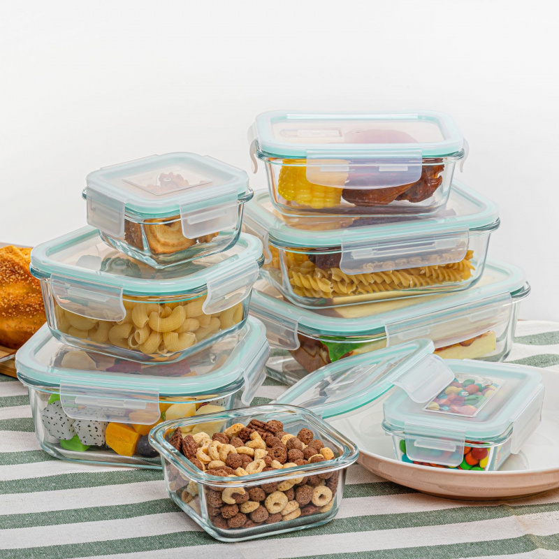 8-delige verzegelde glazen voe - Meal Prep Glass Containers Oven Safe recensie en prijs