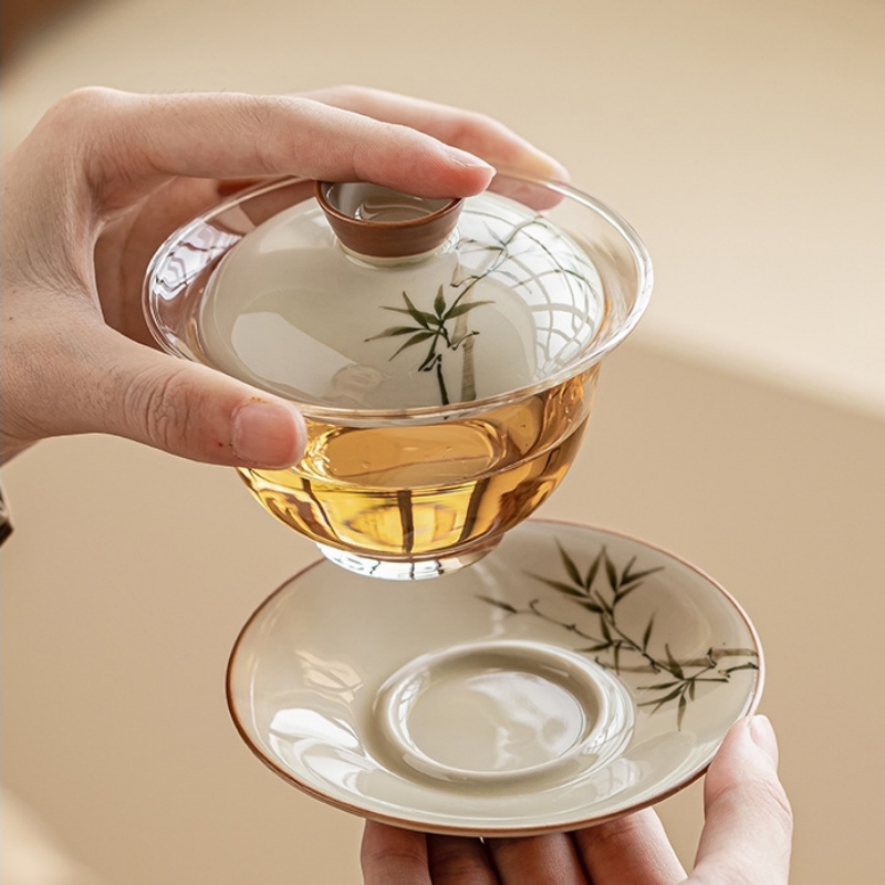 Handgeschilderde Bamboe Gaiwan - Glass Container Set recensie en prijs