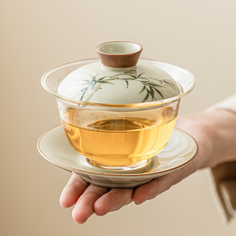 Handgeschilderde Bamboe Gaiwan - Glass Container Set recensie en prijs