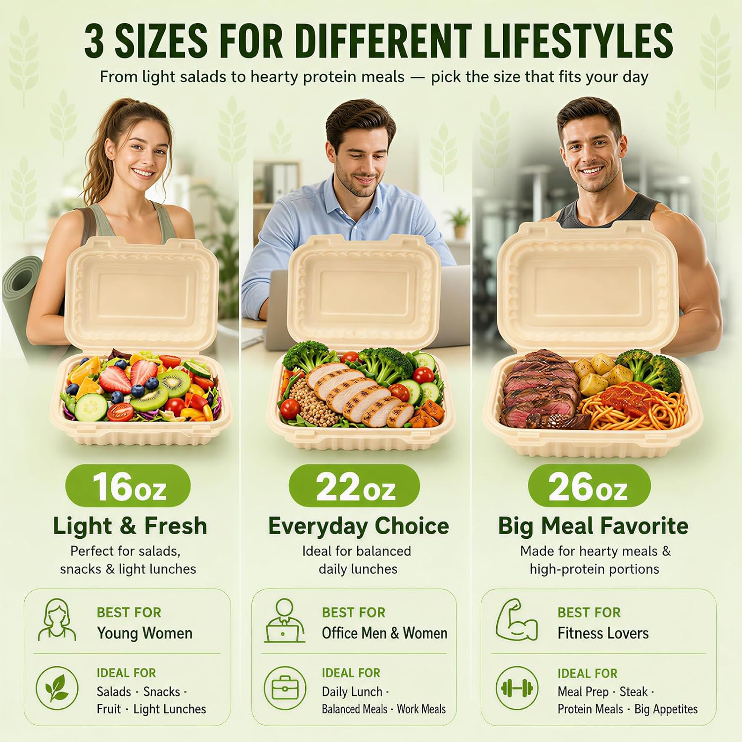 50 stuks 16oz clamshell afhaal - Meal Preparation recensie en prijs