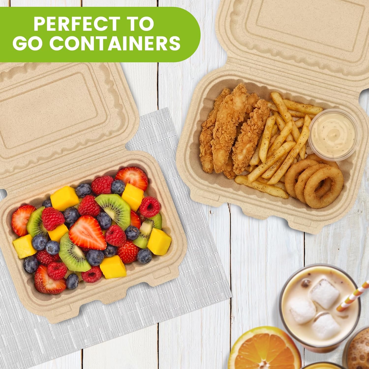 50 stuks 16oz clamshell afhaal - Meal Preparation recensie en prijs