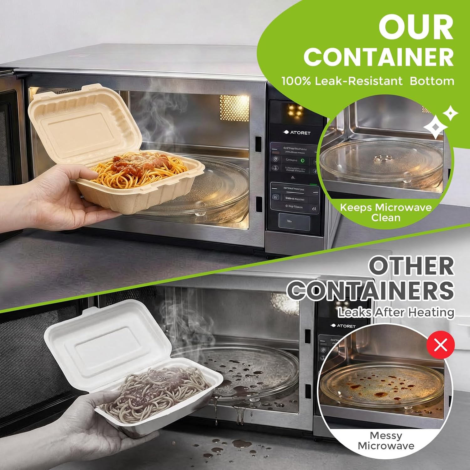 50 stuks 16oz clamshell afhaal - Meal Preparation recensie en prijs