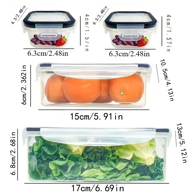 8-delige set inclusief 4 conta - Glass Container Set recensie en prijs