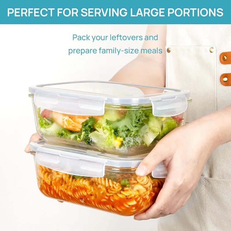 Glazen voedselbewaarcontainers - Meal Prep Glass Containers Oven Safe recensie en prijs