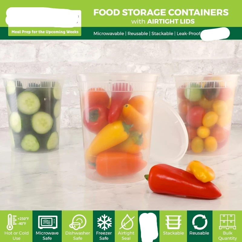 [24 Set] 8Oz-32 Oz Plastic Del - Meal Prep Container recensie en prijs