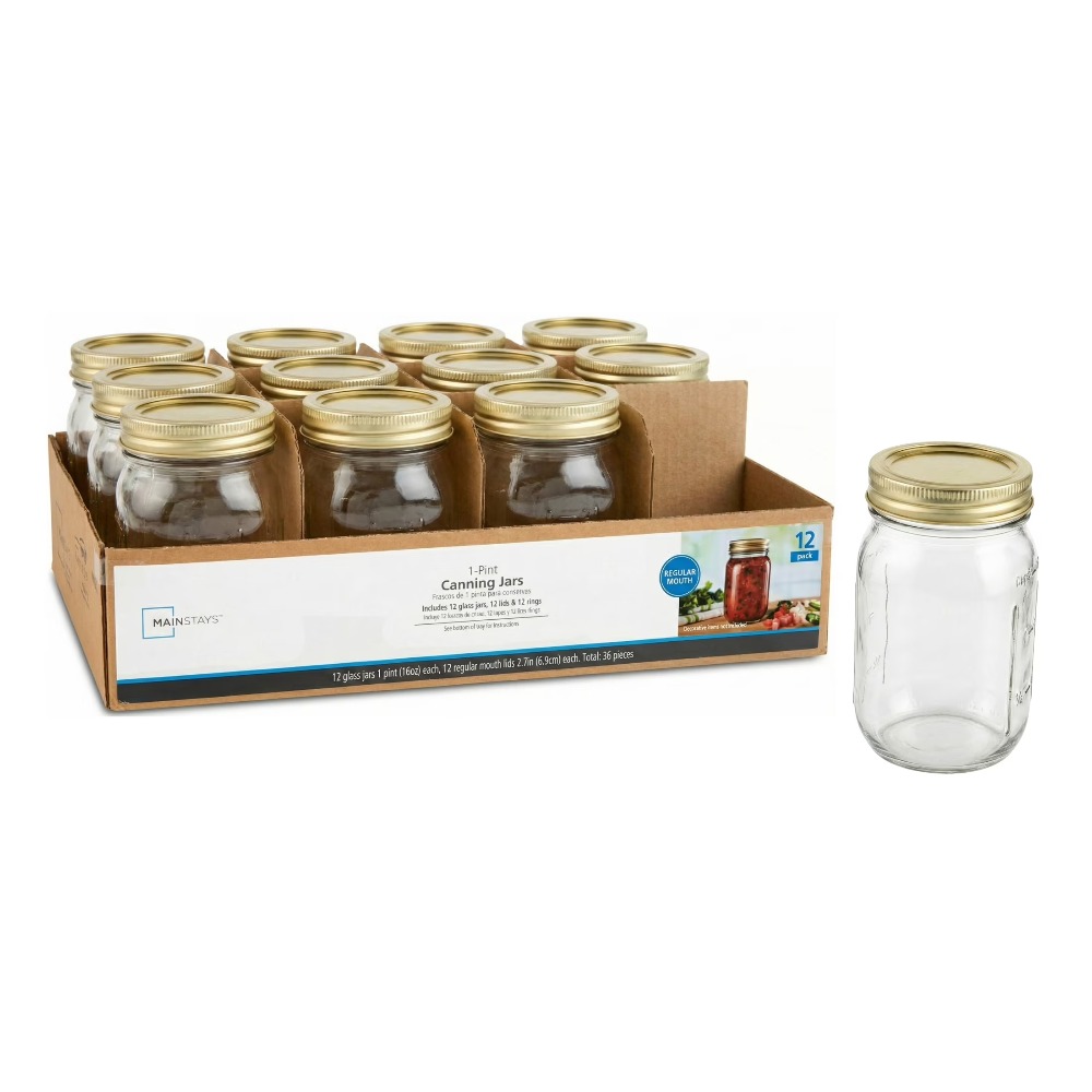 Mainstays 16oz Mason Jars, sta - Meal Preparation recensie en prijs