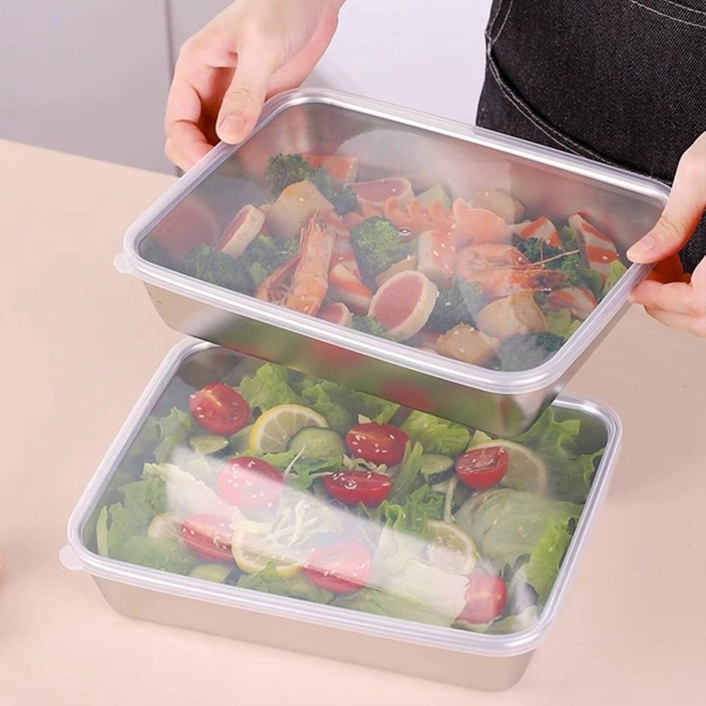 Roestvrijstalen vierkante plaa - Meal Prep Containers Xl recensie en prijs