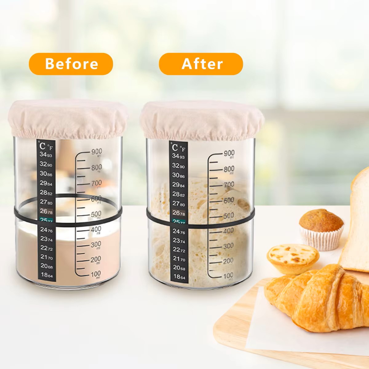 1500/900ml Zuurdesem Starter P - Glass Container Set recensie en prijs