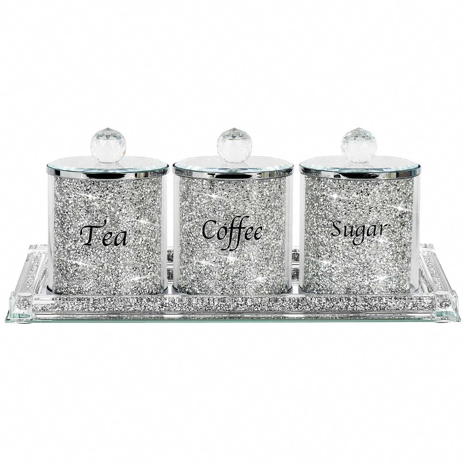 Koffie Suiker Thee Blikjesset  - Glass Container Set recensie en prijs