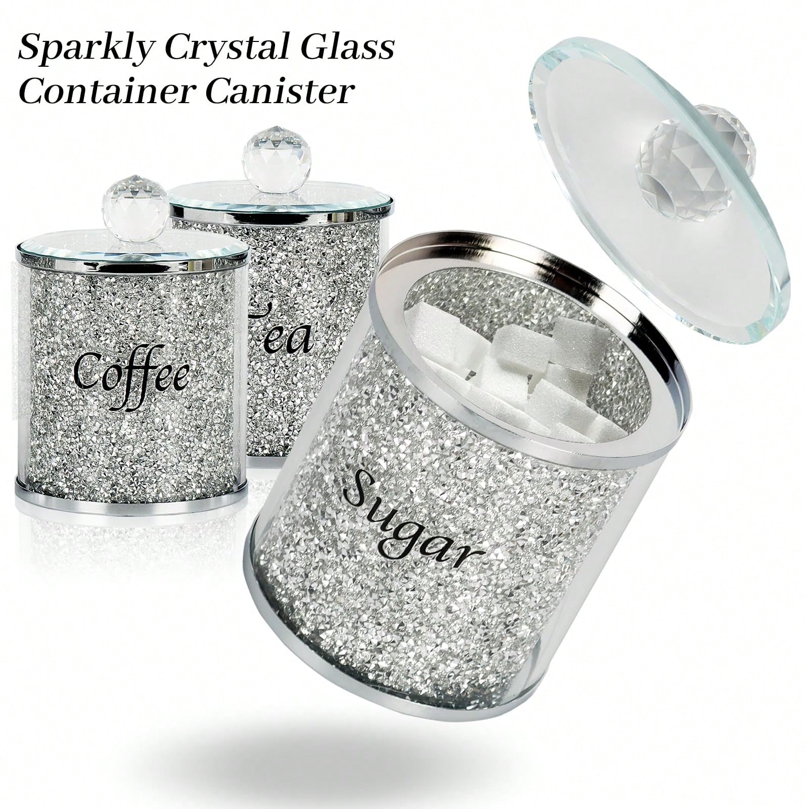 Koffie Suiker Thee Blikjesset  - Glass Container Set recensie en prijs