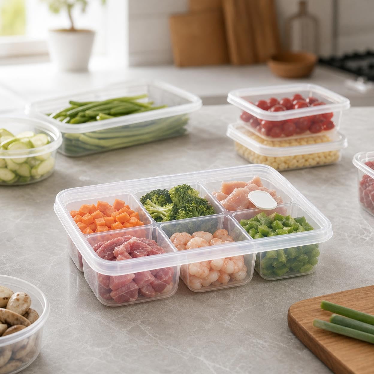 6-compartiments voedselveilige - Meal Prep Frozen Food recensie en prijs