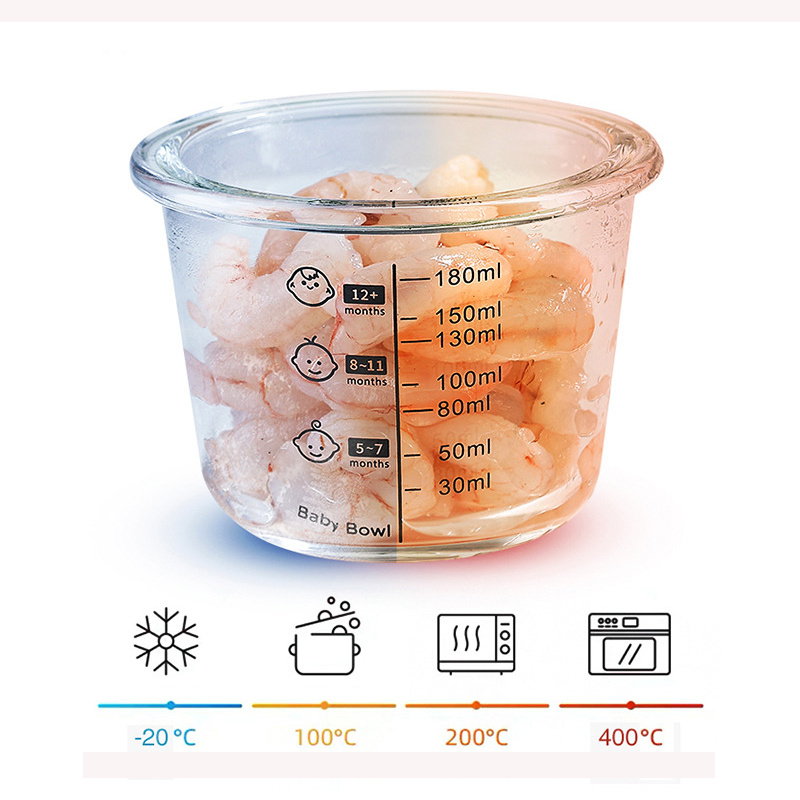 180ml Glazen Babyvoeding Opsla - Meal Prep Glass Containers Oven Safe recensie en prijs