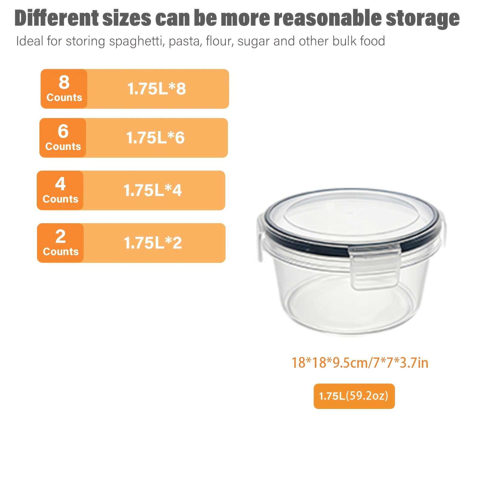 2/4/6/8 Stuks Ronde Vershoudbo - Meal Preparation recensie en prijs