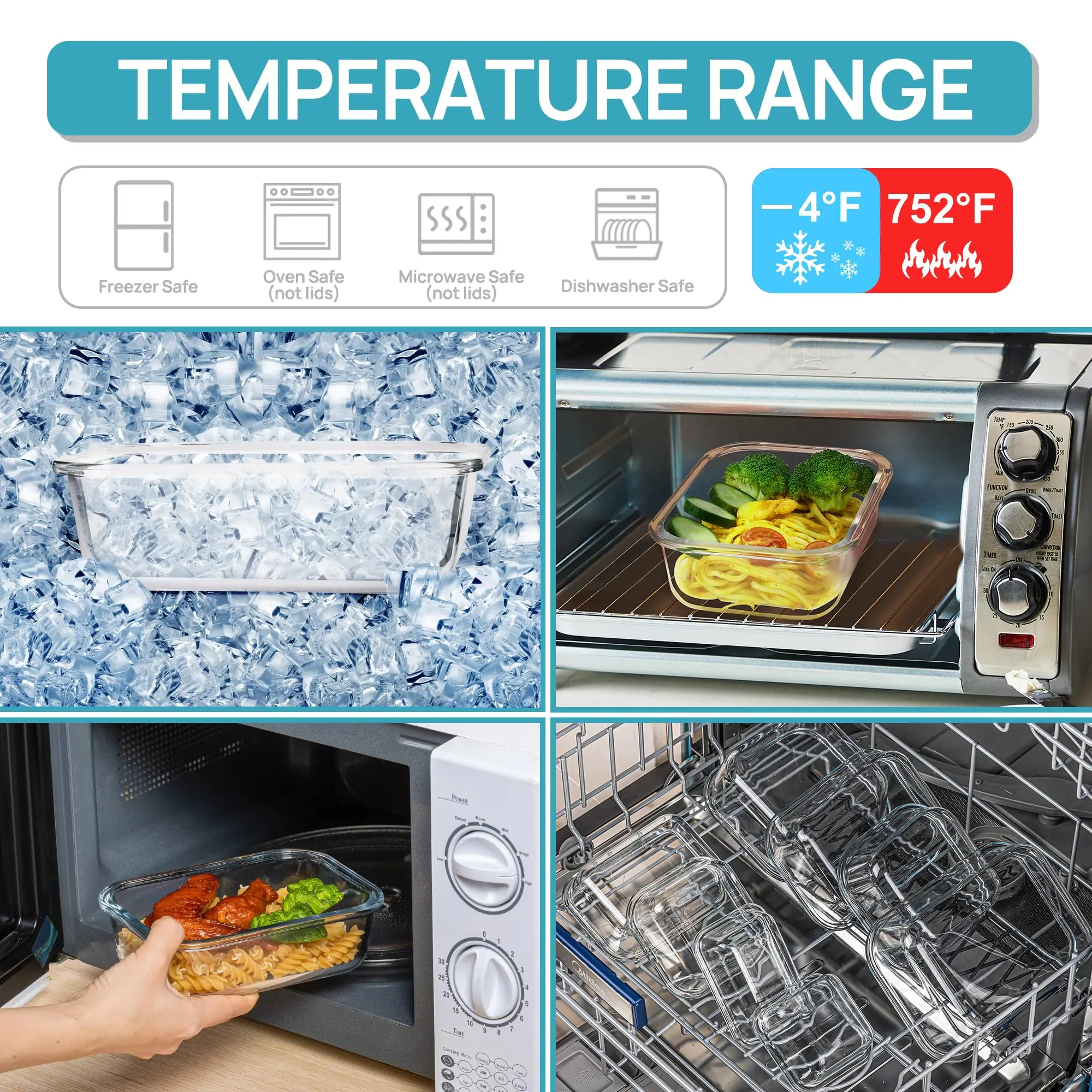 Glazen lunchbox Voedselopslagc - Meal Preparation recensie en prijs