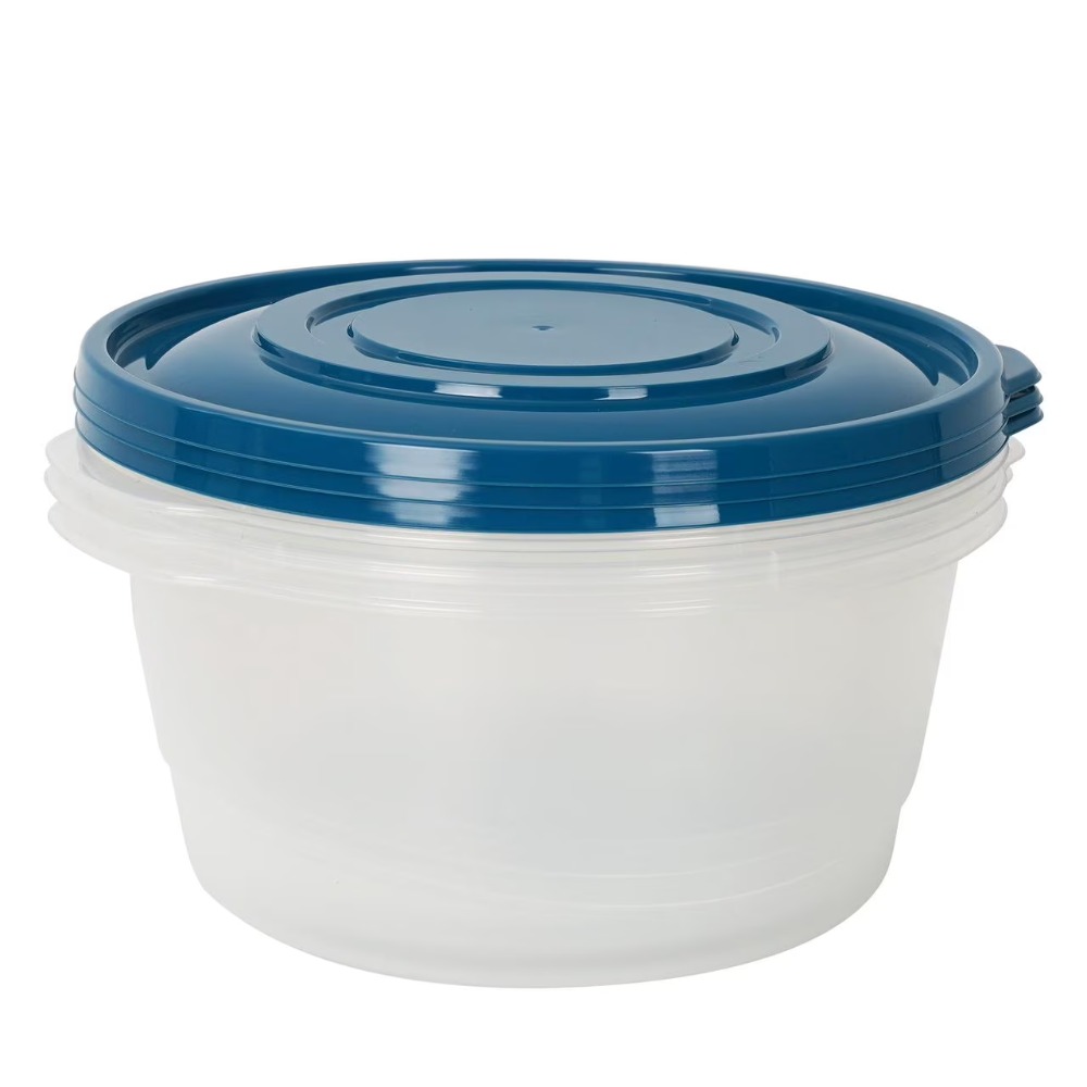 3-pack ronde plastic voedselbe - Meal Prep Bulking recensie en prijs