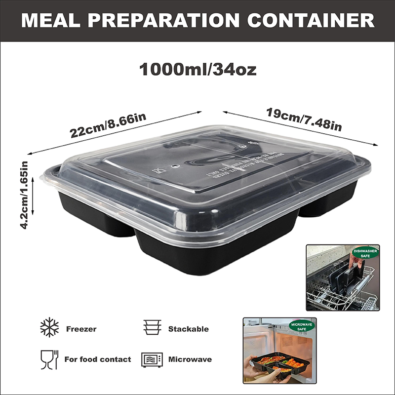 3-delige 34 Oz/1000 ml, 12/35  - Meal Preparation recensie en prijs